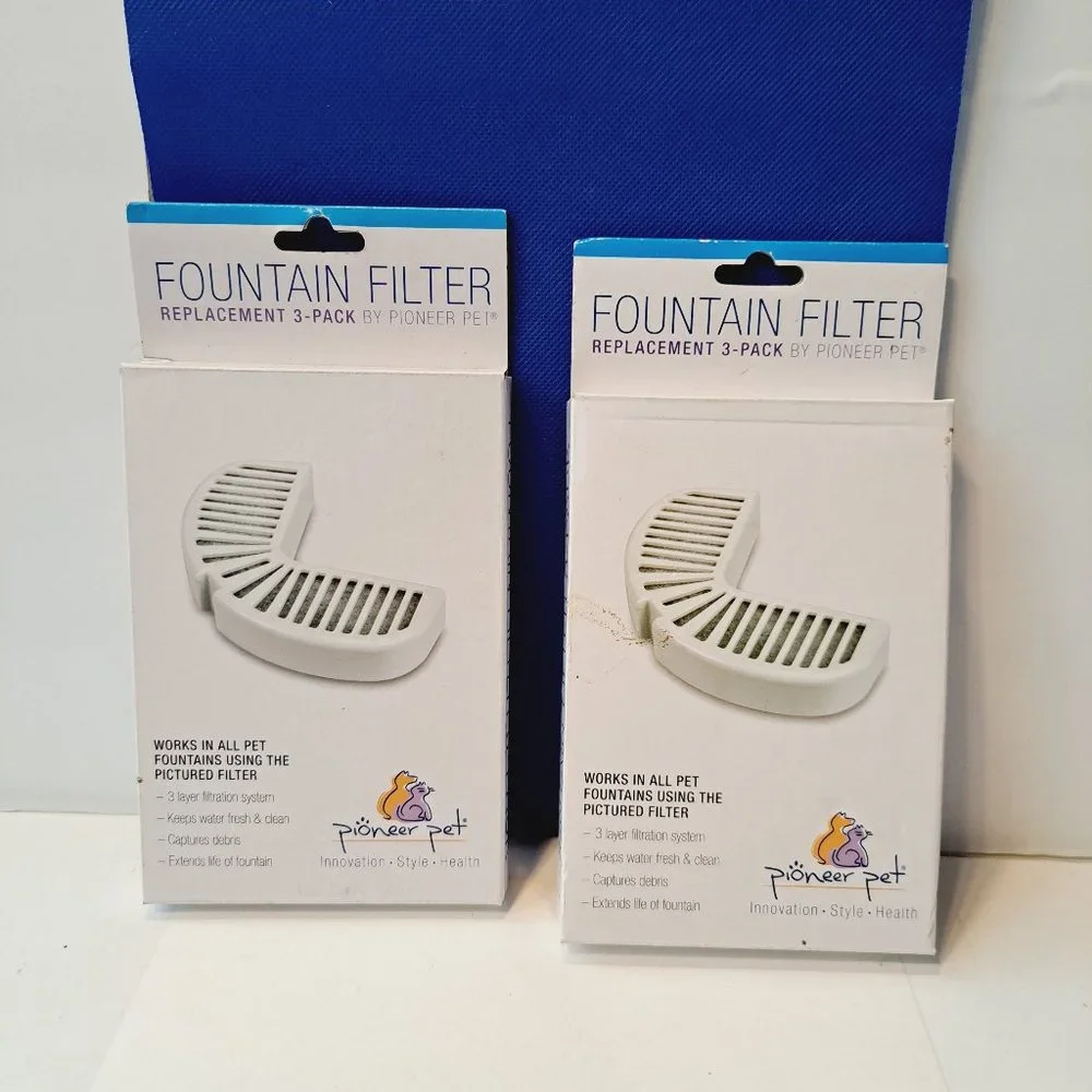 Pioneer Pet Fountain Filter Replacements #3002 Two Packs of Three Each NIB